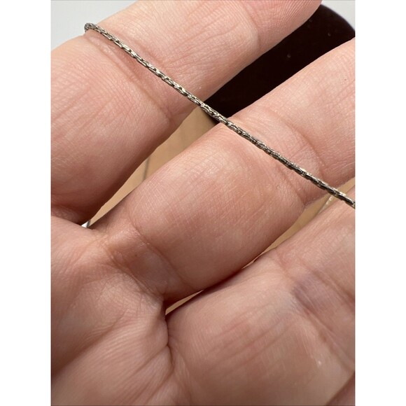 Vintage Sterling Silver Cross Pendant Necklace Double Strand Dyadema Italy - Picture 4 of 11